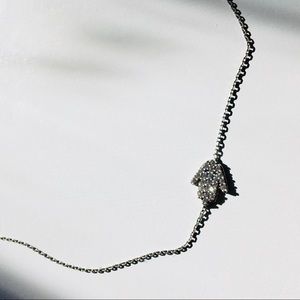Sterling Silver Hamsa Hand Necklace from Anthropologie Dainty and Beautiful